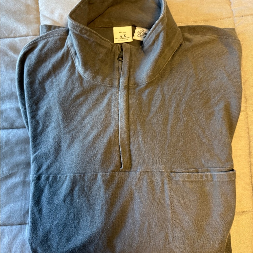 Armani grey zip down xl